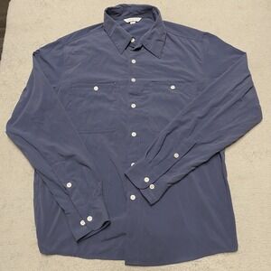 Clothing Arts P Cubed Shirt Mens Small‎ Blue Pick Pocket Proof Travel Nylon